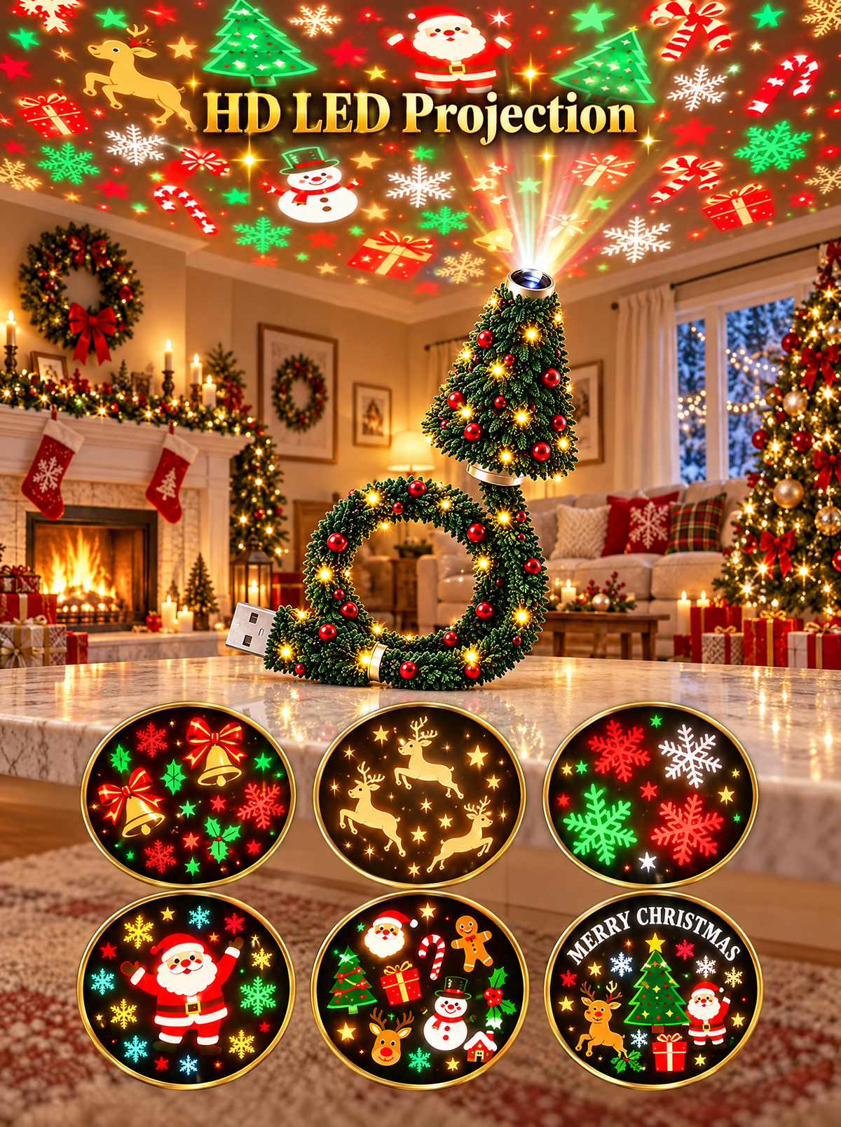 Gleamvia Christmas Projector™